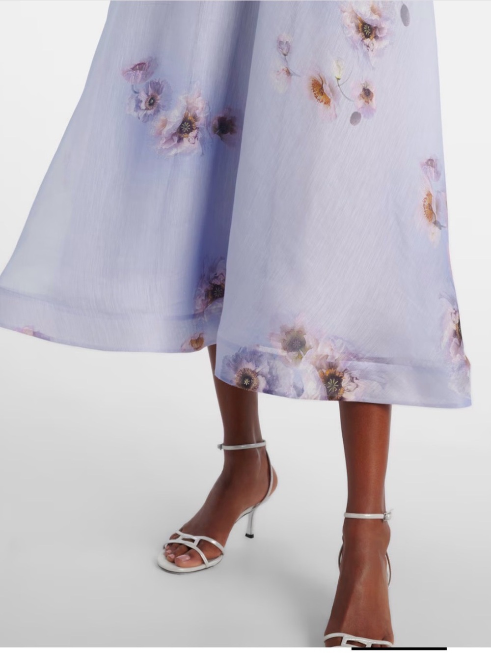 Zimmermann Lilac Floral Bustier Midi Dress - Picture 5 of 12